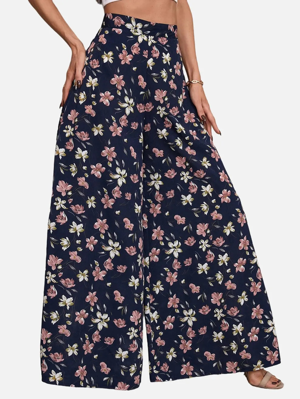 Calça Pantalona Boho com Estampa Floral
